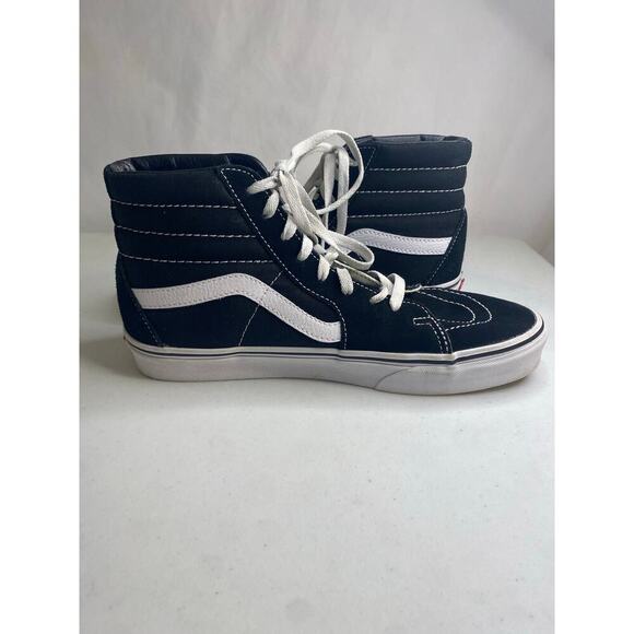 Vans Sk8 Hi Top Suede Skate Athletic Shoes Black White Mens 8.5 Womens 10 Punk main image 12